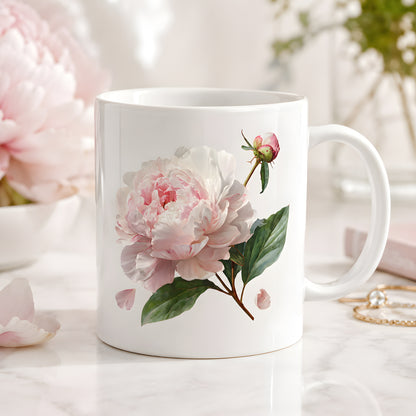 Watercolor Blush Pink Peonies Clipart Set: 36 PNG, Transparent Background Clipart(Instant Download)