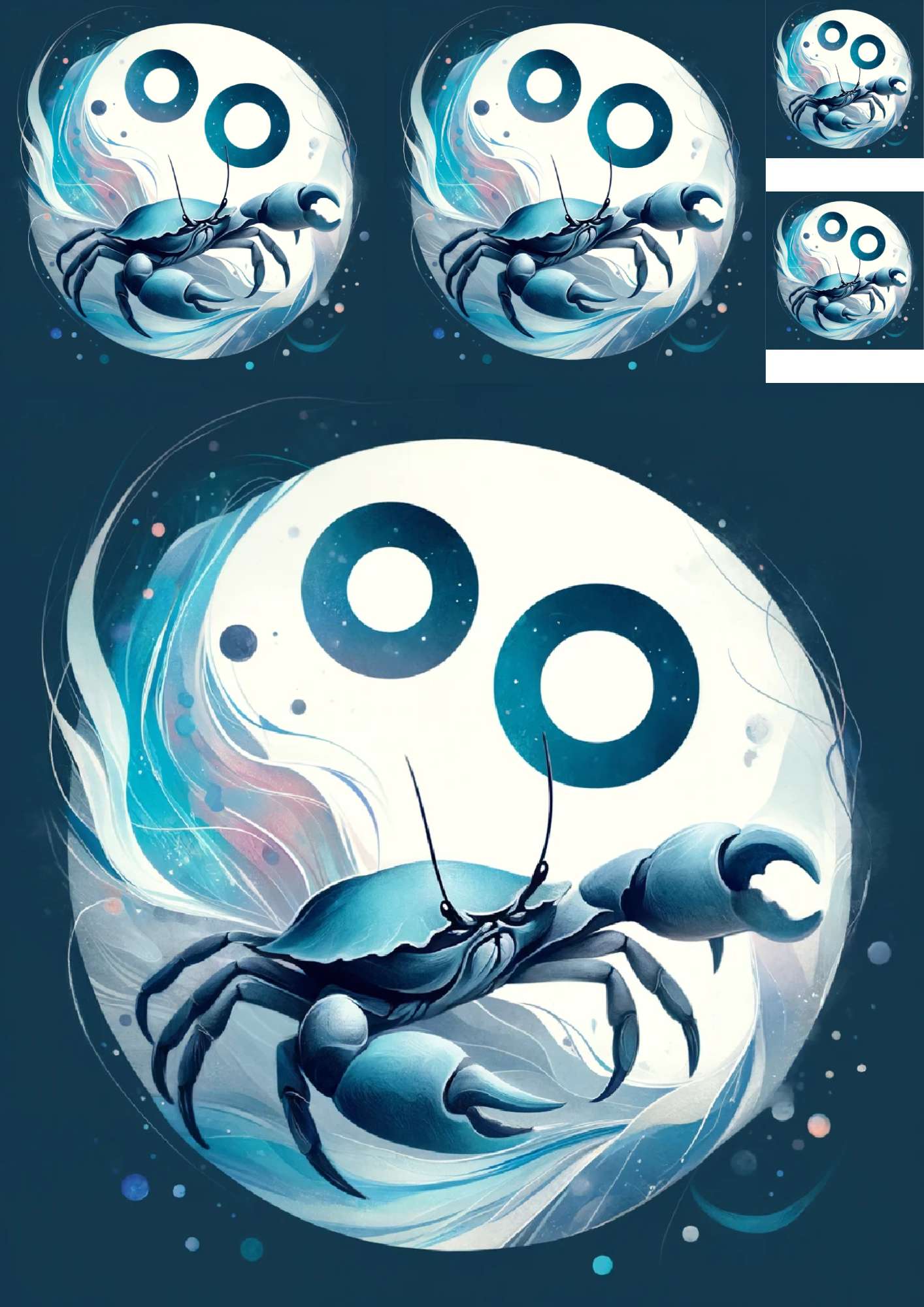 Sticker Sheet – Cancer Collage Cat No. 979