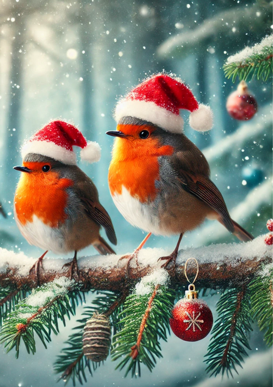 Sticker Sheet Christmas Red Robin Full Cat. No. 1792