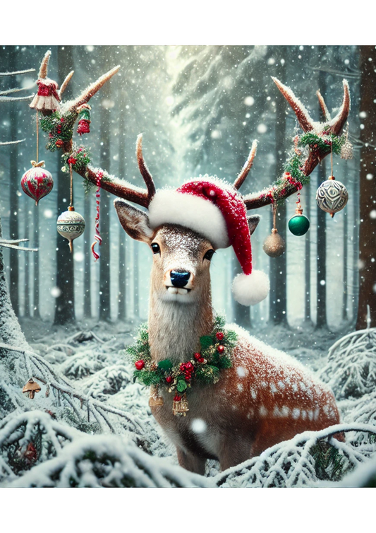 Sticker Sheet Christmas Deer In The Forest Full Cat. No. 1790