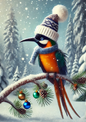 Stickerbogen Weihnachten Paradiesvogel Voll Kat. Nr. 1796