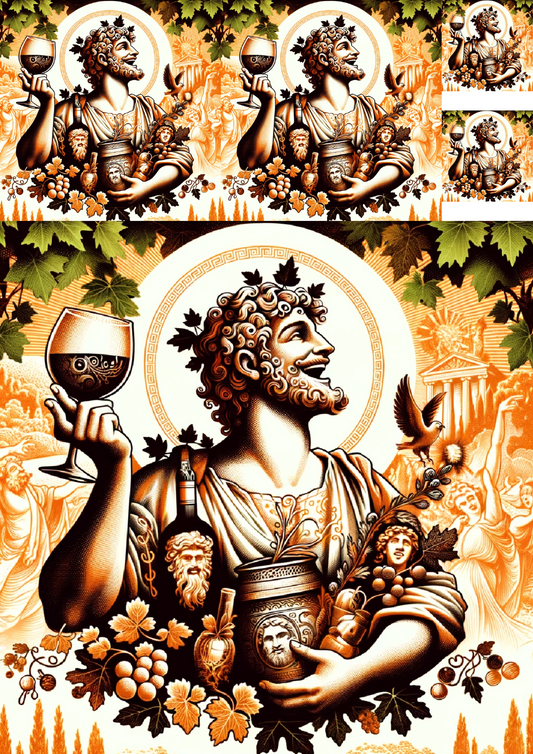 Klistremerkeark – Dionysos Collage Kat. nr. 899