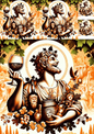 Stickerbogen – Dionysus Collage Kat. Nr. 899