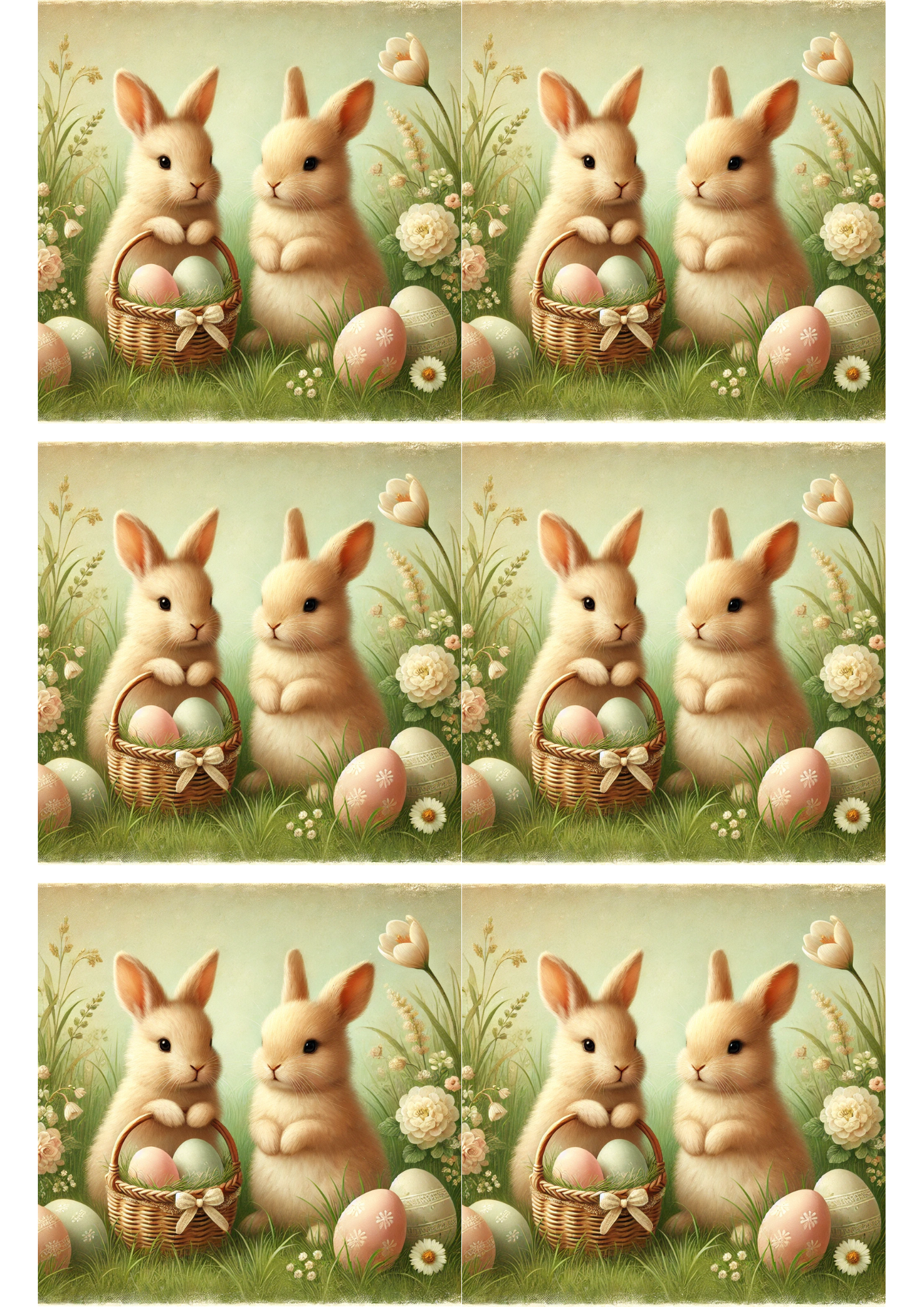 Sticker Sheet – Easter Bunnies Collage Cat. No. 2819