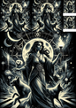 Wall Art Poster / Greeting Card / Sticker Sheet – Hecate Collage Cat No. 907