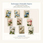 Hydrangea Printable Design Sheets – 48 A4 Digital Pages for Crafts (Instant Download)