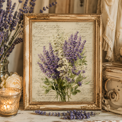 Lavender Printable Design Sheets – 48 A4 Digital Pages for Crafts (Instant Download)