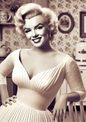 Stickerbogen Marilyn Monroe im weißen Kleid, vollständige Kat.-Nr. 1346