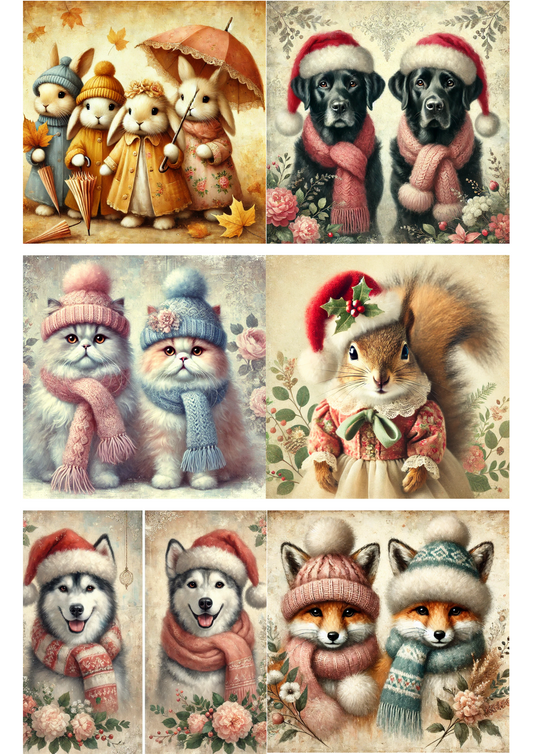 Sticker Sheet – Mix Animals Collage Cat. No. 2876