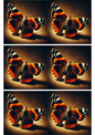 Klistremerkeark Admiral Butterfly Collage Kat. nr. 1724
