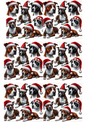 Stickerbogen – Amstaffs in Weihnachtsmützen-Collage, Kat.-Nr. 2939