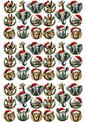 Stickerbogen – Tiere mit Weihnachtsmützen 2 Collage Kat.-Nr. 2943