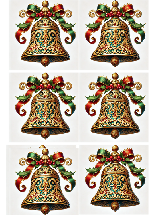 Sticker Sheet – Baroque Christmas Bell Collage Cat. No. 2789