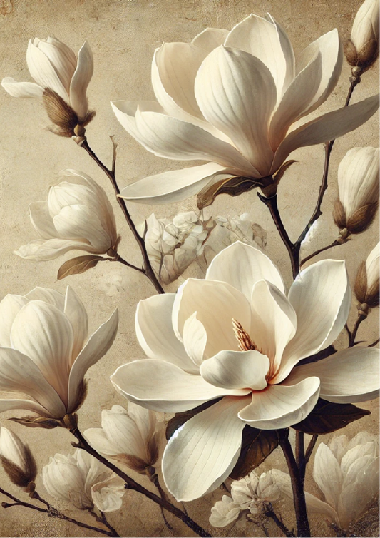 Sticker Sheet White Magnolia Vintage Full Cat. No. 1665