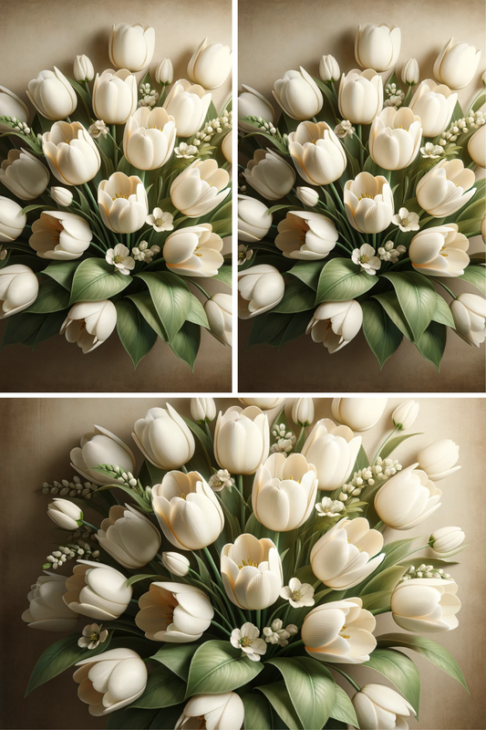 Sticker Sheet White Tulips Cat. No. 88