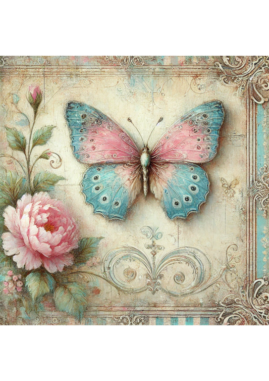 Sticker Sheet Blue Butterfly Full Cat. No. 1769
