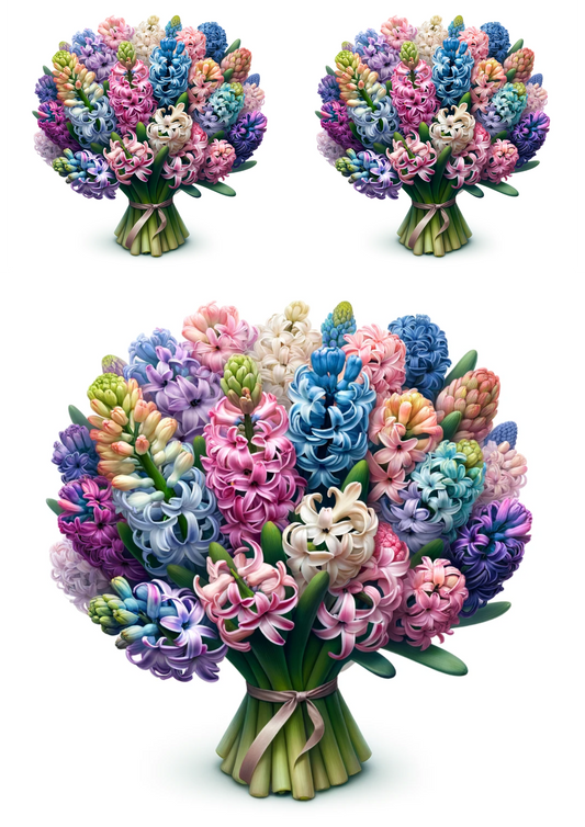 Sticker Sheet – Bouquet of Hyacinths 2 Collage Cat No. 674