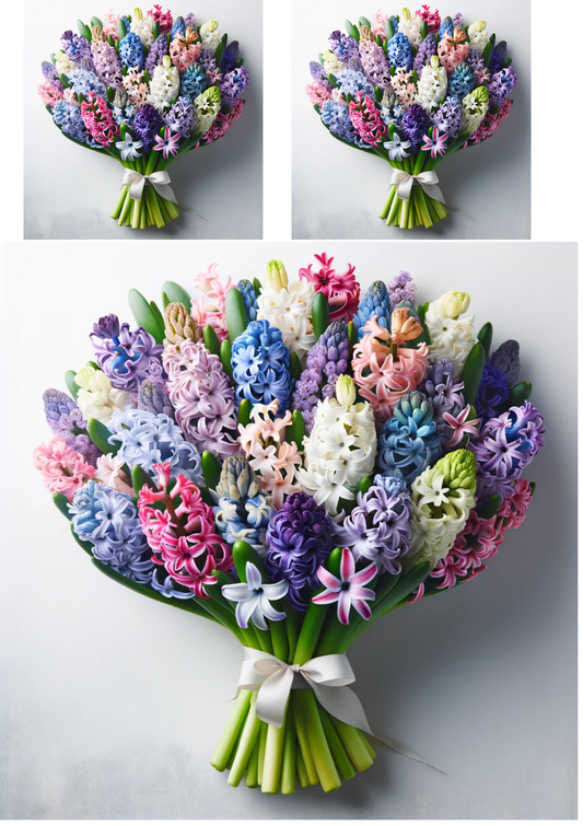 Sticker Sheet – Bouquet of Hyacinths Collage Cat No. 676