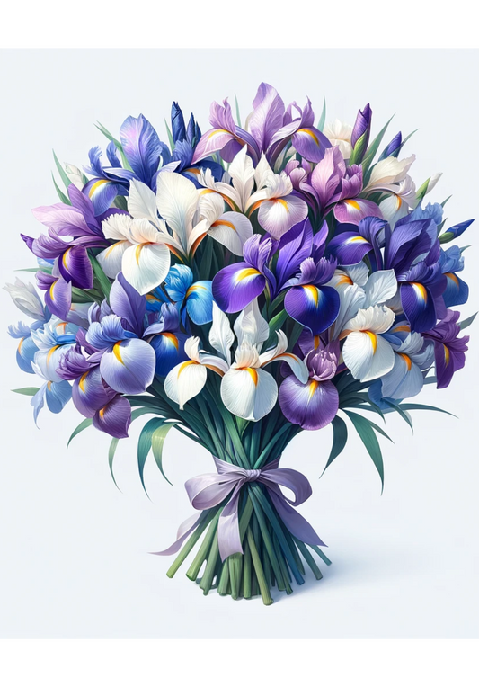 Sticker Sheet – Bouquet of Irises Full Cat No. 679