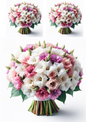 Klistremerkeark – Blomsterbukettkollasj Kat. nr. 686