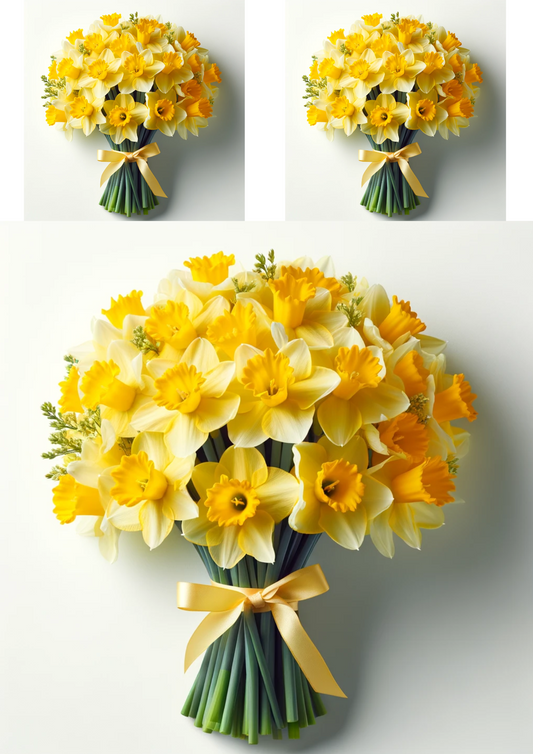 Sticker Sheet – Bouquet of Narcissus Collage Cat No. 706