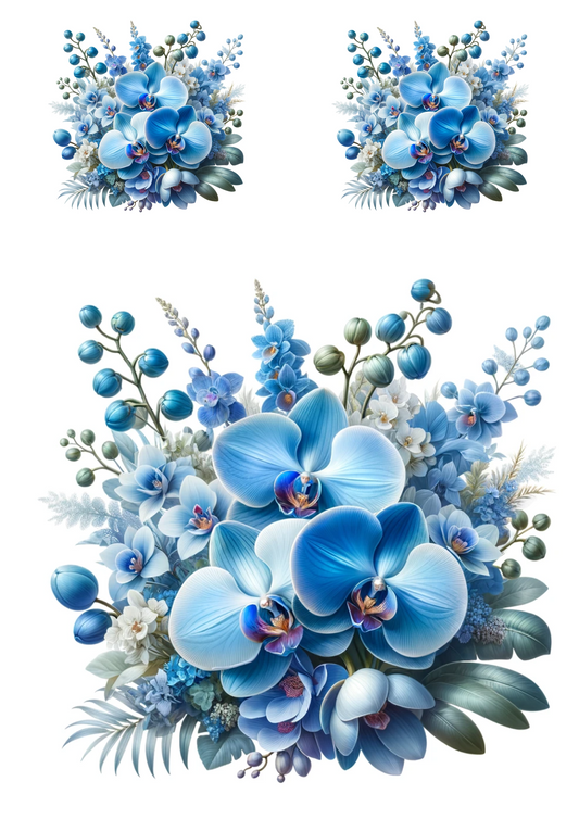 Sticker Sheet – Bouquet of Orchids Collage Cat No. 728