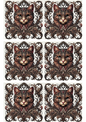 Klistremerkeark Katt Gotisk Stil Kollasj Kat. Nr. 1702
