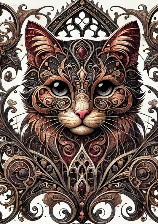 Sticker Sheet Cat Gothic Style Full Cat. No. 1703