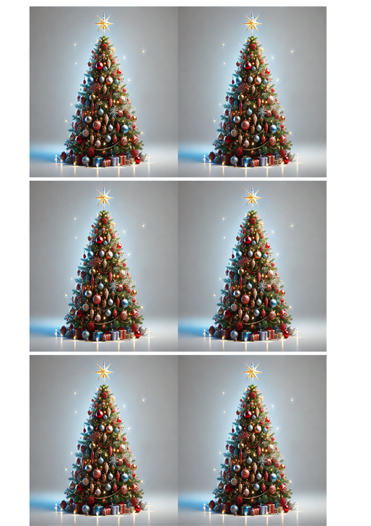 Sticker Sheet Christmas Tree Collage Cat. No. 1492