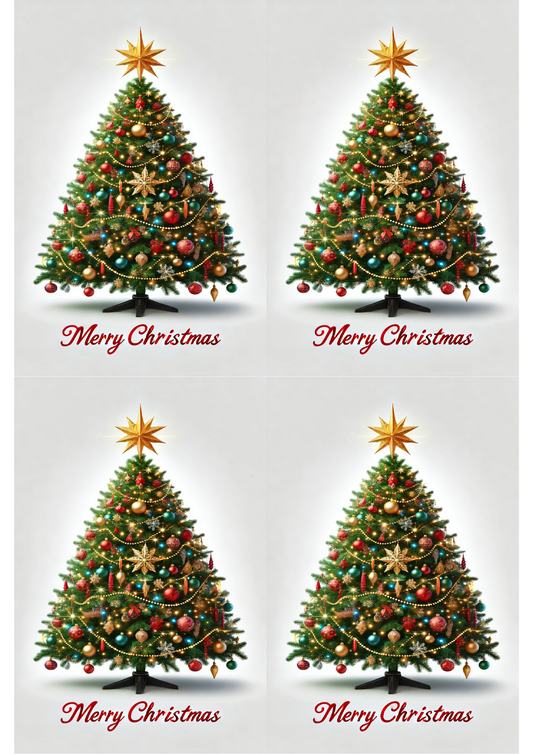 Sticker Sheet Christmas Tree Merry Christmas Collage Cat. No. 1494