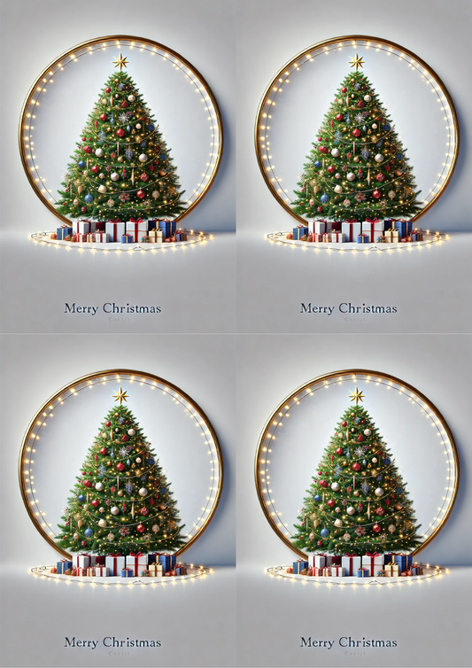Sticker Sheet Christmas Tree And Gifts On White Background Collage Cat. No. 1500