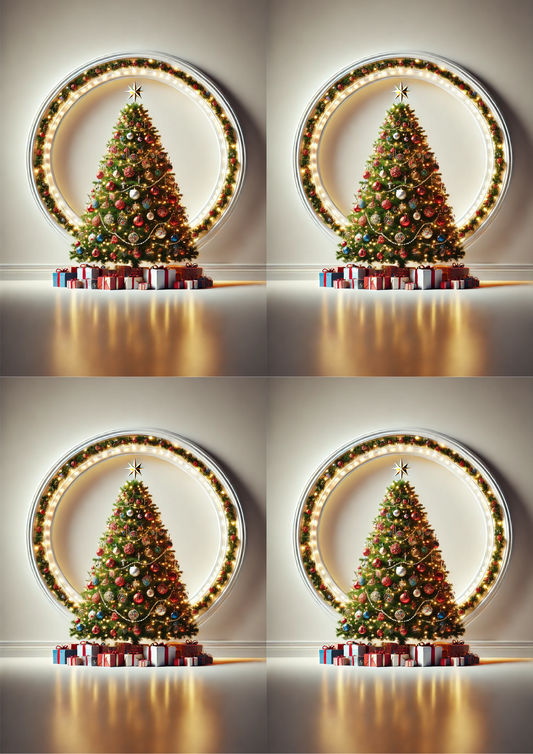 Sticker Sheet Christmas Tree In Room Collage Cat. No. 1502