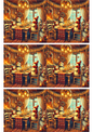 Stickerbogen – Collage „Schneemänner essen Weihnachtsessen“, Kat.-Nr. 2745