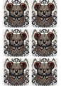 Klistremerkeark Coala Bear gotisk stilkollasje kat. nr. 1704