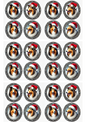 Stickerbogen – Collies mit Weihnachtsmützen in ovaler Collage, Kat.-Nr. 2971