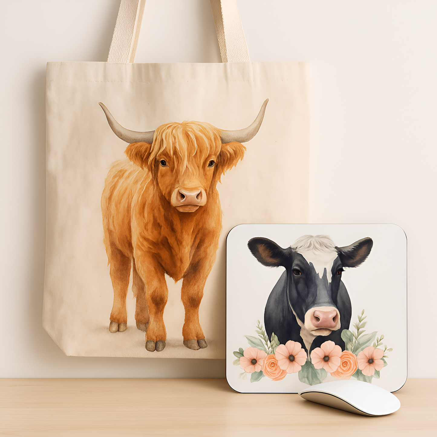 Watercolor Cows Clipart Set – 48 PNG Designs with Transparent Background (Digital Download)