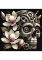 Stickerbogen – Totenkopf und Magnolien Steampunk, vollständige Kat.-Nr. 2812
