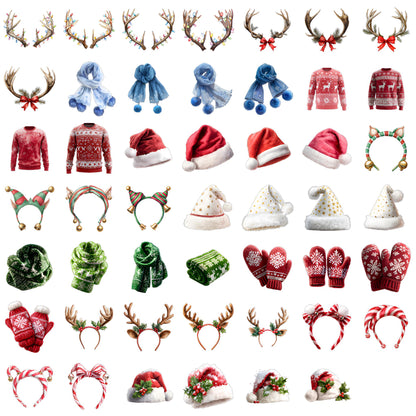 Watercolor Christmas Mega Clipart Bundle – 850+ PNG Designs with Transparent Background