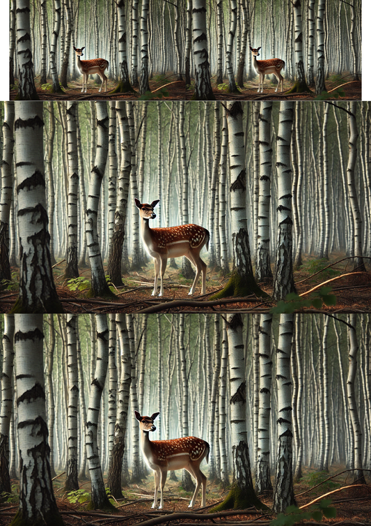 Sticker Sheet Roe Deer Collage Cat. No. 1862