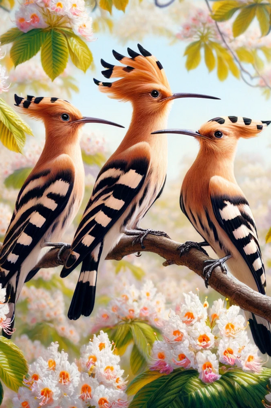 Sticker Sheet – Hoopoe On A Chestnut Tree, Full, Cat. No. 518