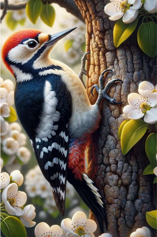 Sticker Sheet Woodpecker on a Pear Tree Cat. No. 116
