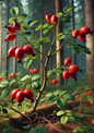 Wall Art Poster / Greeting Card / Sticker Sheet – Wild Rose Full Cat. No. 1282