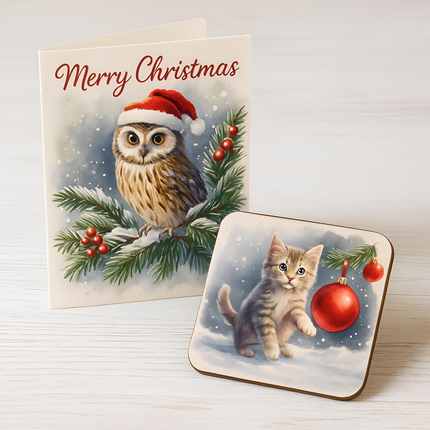 Sticker Sheet – Watercolor Christmas Animals Clipart Bundle: 118 PNG, 300 DPI (Digital Download