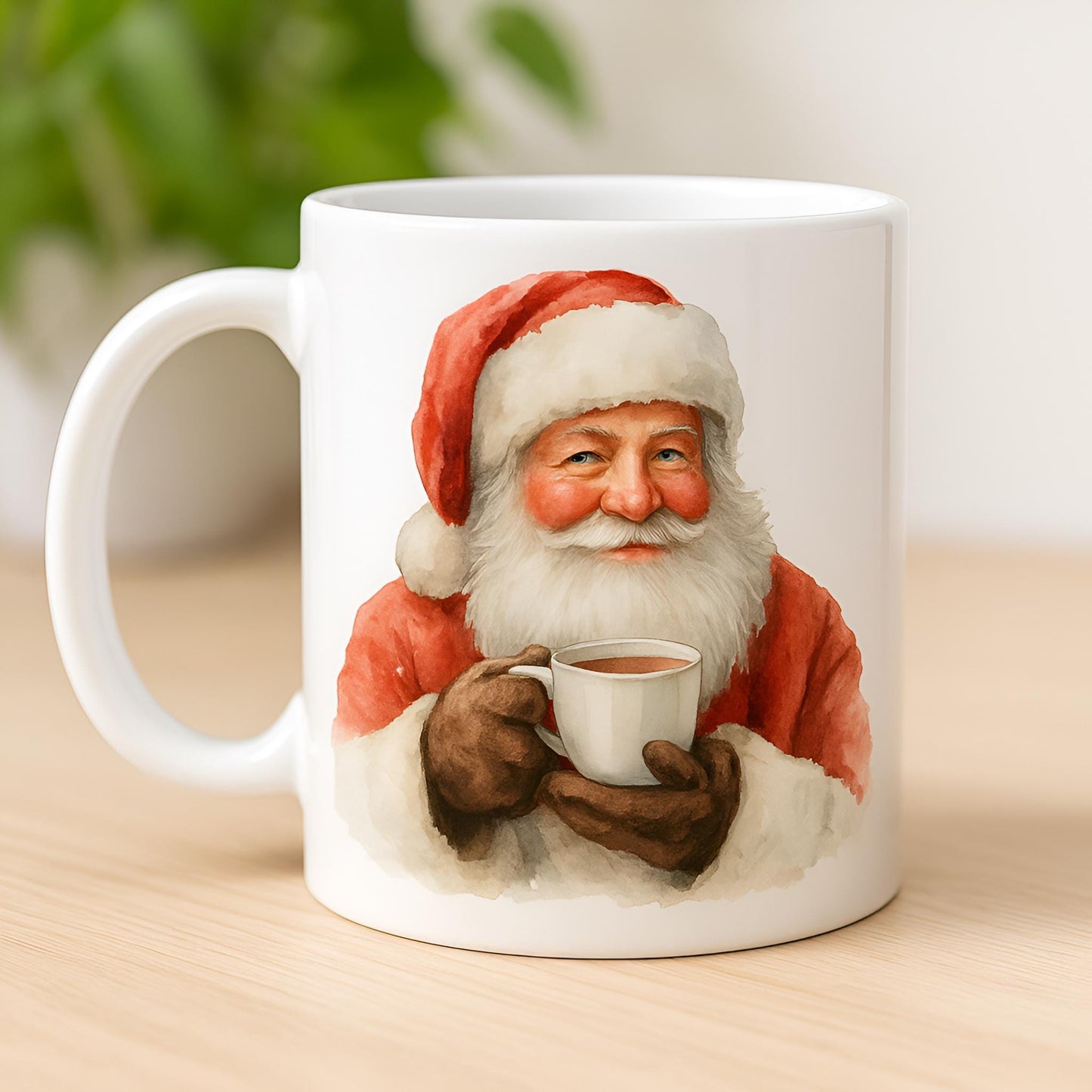 Watercolor Christmas Santa Clipart Set: 64 PNG Designs
