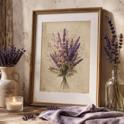 Elegant Lavender Printable Design Sheets – 16 A4 Digital Pages for Crafts (Instant Download)