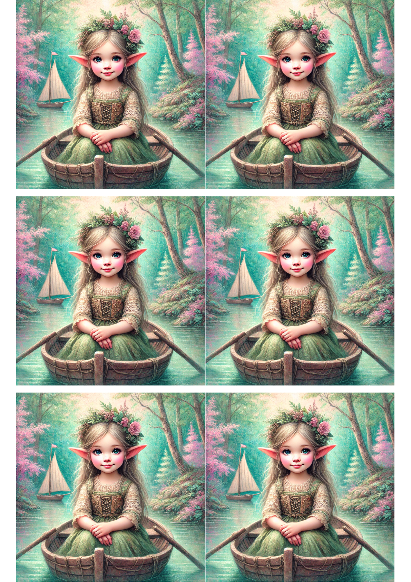 Sticker Sheet Forest Elf 4 Collage Cat. No. 1884