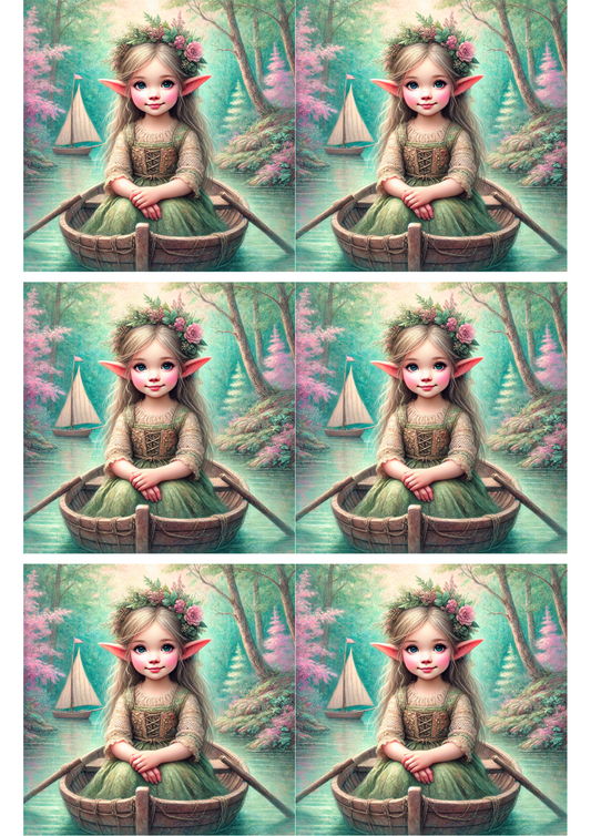 Sticker Sheet Forest Elf 4 Collage Cat. No. 1884