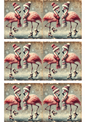 Stickerbogen Flamingos beim Schlittschuhlaufen im Winter Collage Kat. Nr. 1674
