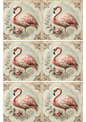 Klistremerkeark Flamingo Shabby Chic Collage Kat. nr. 1890