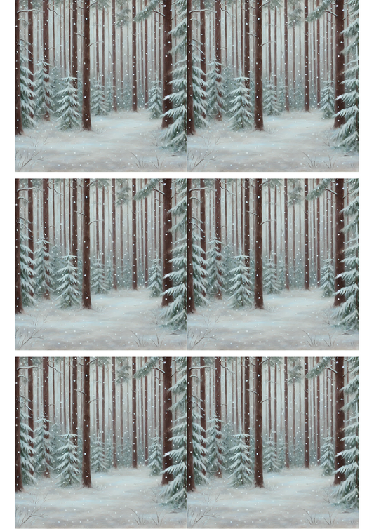 Sticker Sheet Winter Forest 3 Collage Cat. No. 1896
